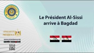 Le Président Al-Sissi arrive à Bagdad