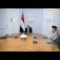 السيد الرئيس يجتمع بوزير الاتصالات وتكنولوجيا المعلومات ومدير الأكاديمية العسكرية المصرية