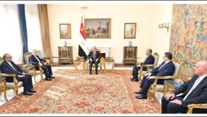 الرئيس عبد الفتاح السيسي يستقبل وزير الخارجية الإيراني ومدير عام الوكالة الدولية للطاقة الذرية