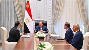 الرئيس عبد الفتاح السيسي يجتمع مع رئيس مجلس الوزراء ووزير المالية