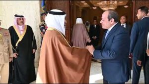 الرئيس عبد الفتاح السيسي يستقبل ولي عهد مملكة البحرين ورئيس مجلس الوزراء بقصر الاتحادية