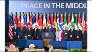 نشاط السيد الرئيس عبد الفتاح السيسي خلال قمة شرم الشيخ للسلام حول اتفاق إنهاء الحرب في غزة