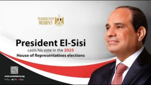 President El-Sisi casts his vote in the 2025 House of Representatives elections