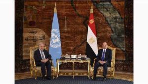 الرئيس عبد الفتاح السيسي يستقبل سكرتير عام الأمم المتحدة