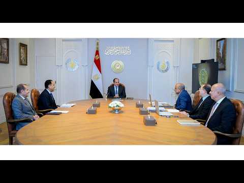 الرئيس عبد الفتاح السيسي يجتمع برئيس مجلس الوزراء ووزيري الكهرباء والطاقة المُتجددة والمالية hqdefaul 74